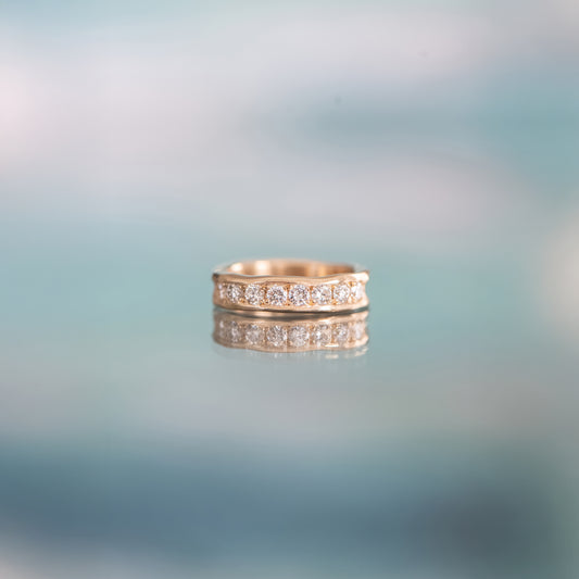 Shorline Ring 0.64cttw Natural Diamonds 10k