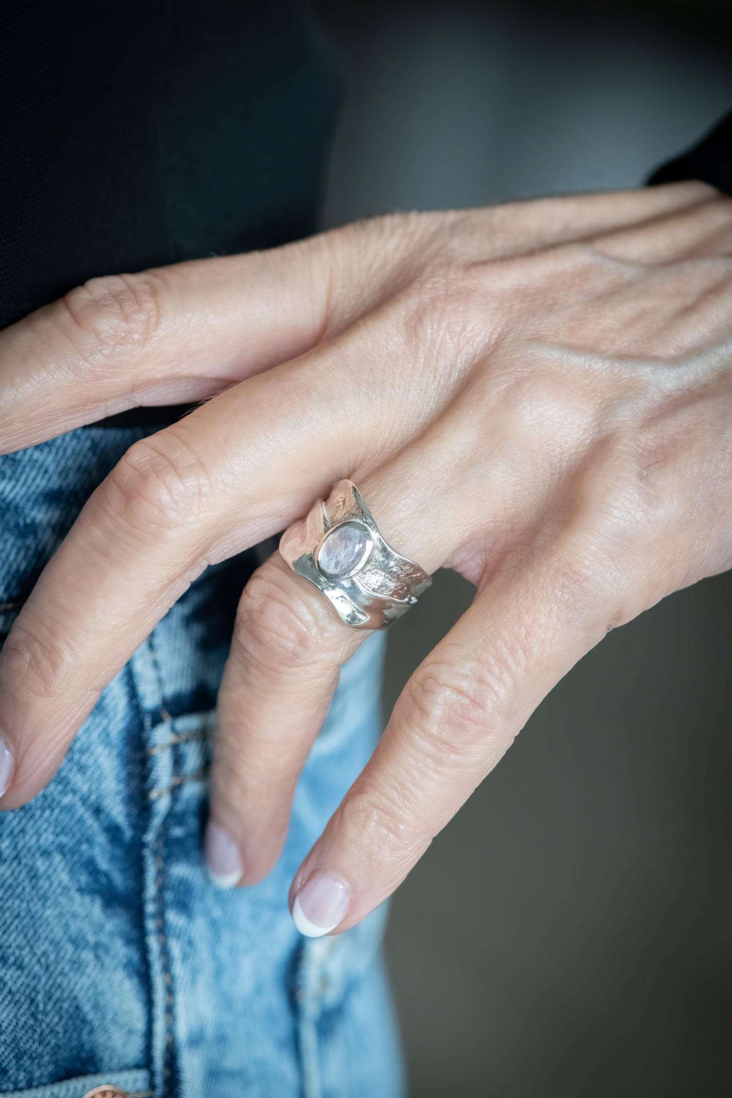 Moonstone Escarpment Ring