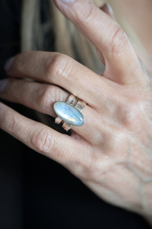 Moonstone Escarpment Ring