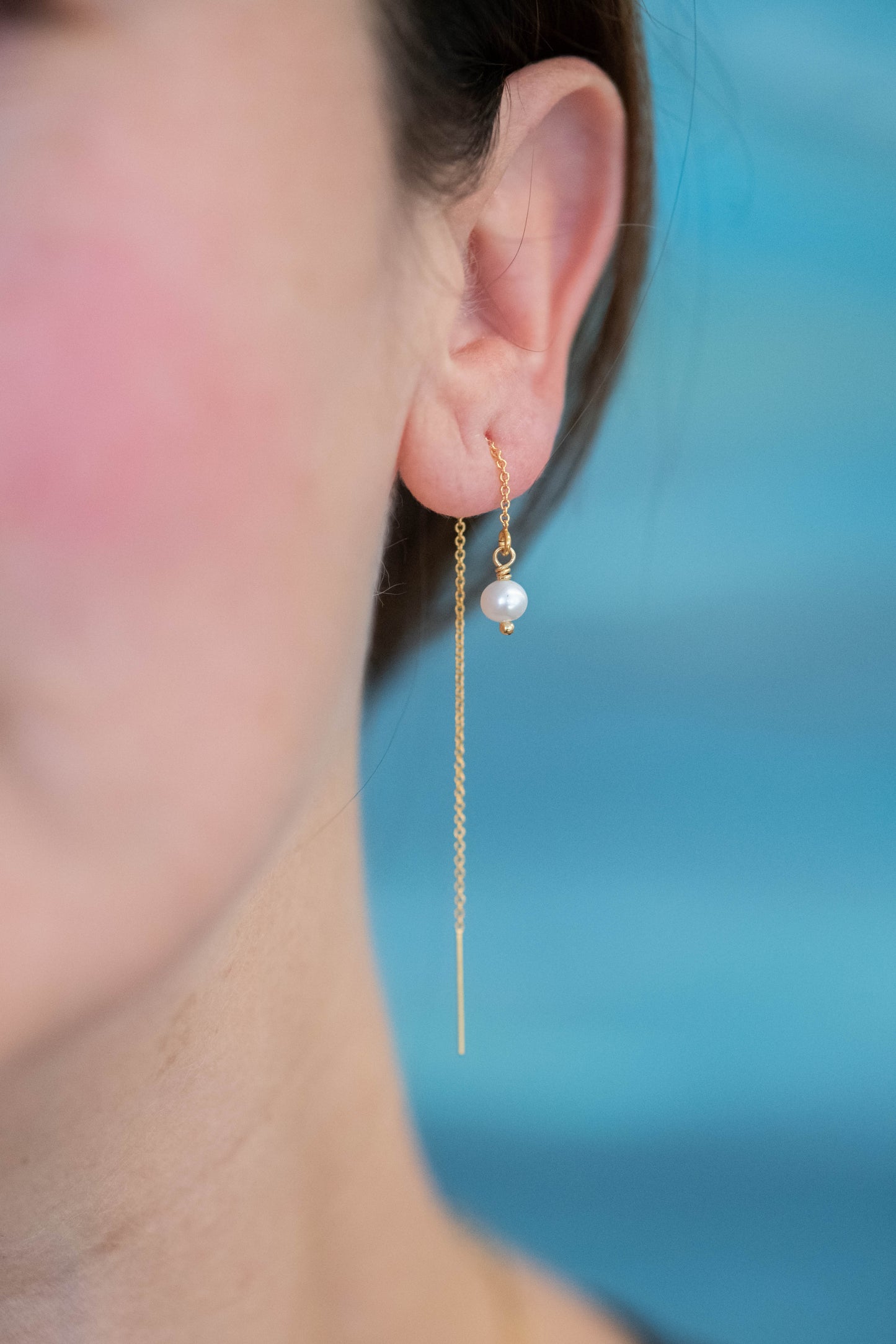 Pearl Threader Earrings