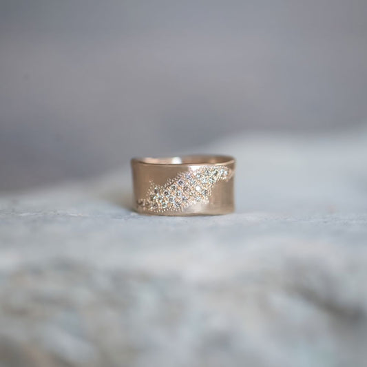 14k Cascade Champagne Diamond Ring