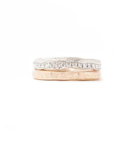 14k Riven Escarpment Shoreline Diamonds
