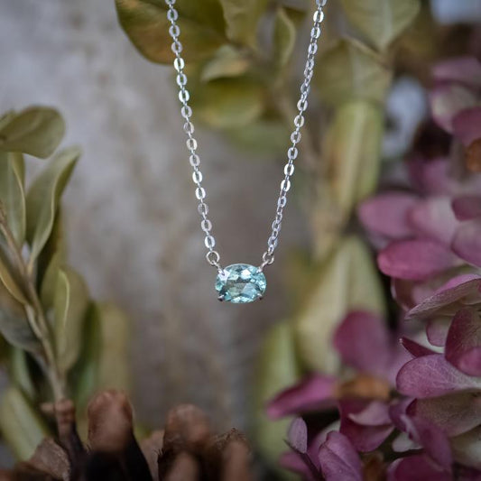 10w Tourmaline Solitaire Necklace