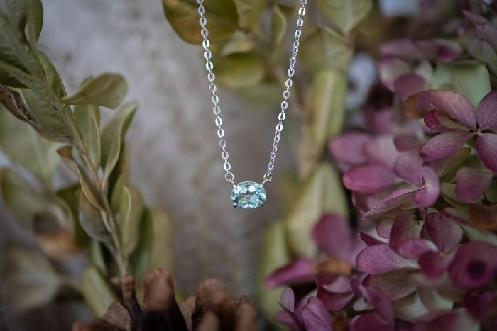 10w Tourmaline Solitaire Necklace