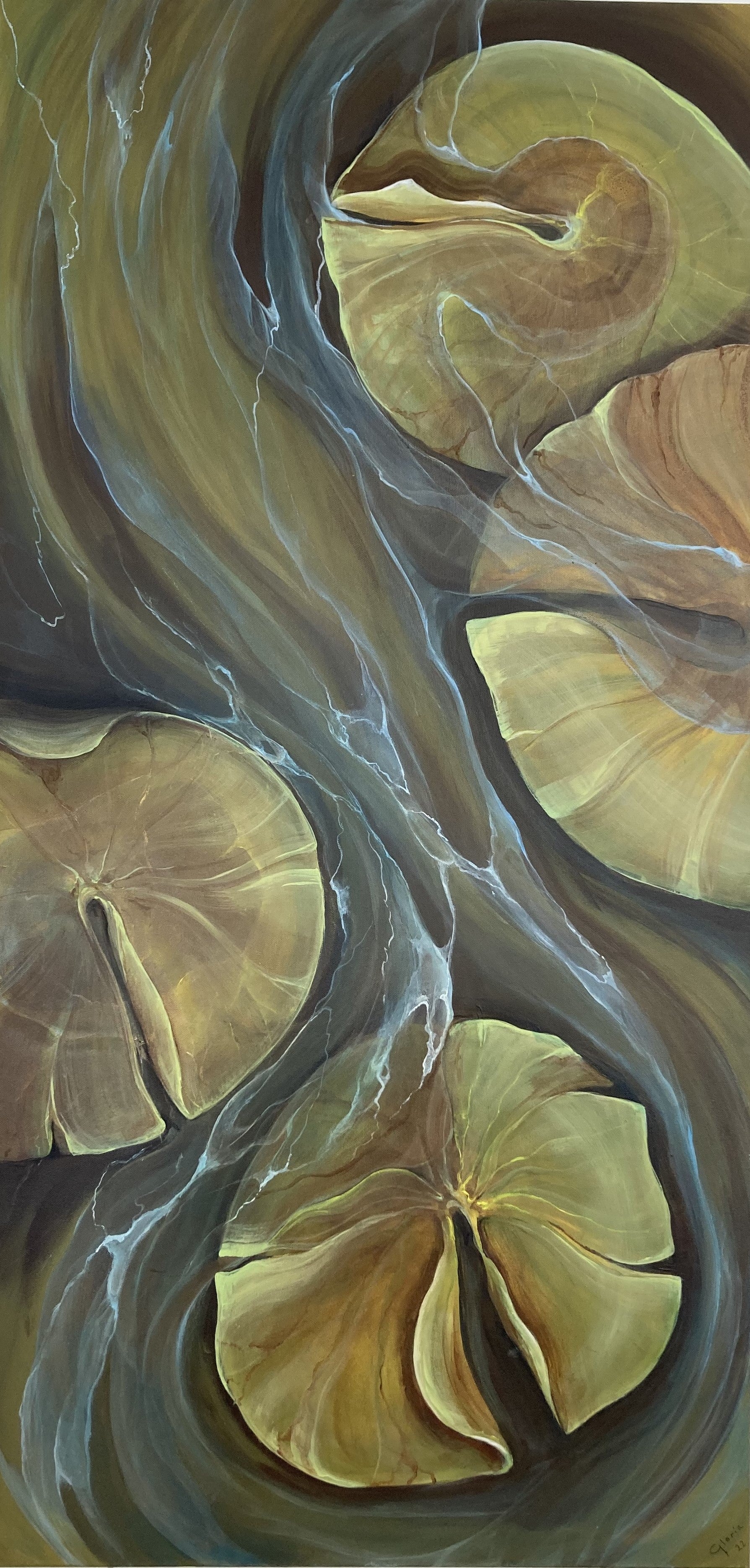 24x48 In Love with Lilypads