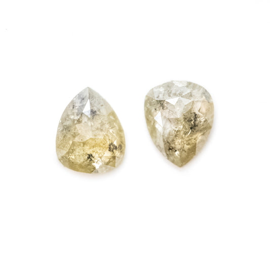 Rose Cut Diamond Pair