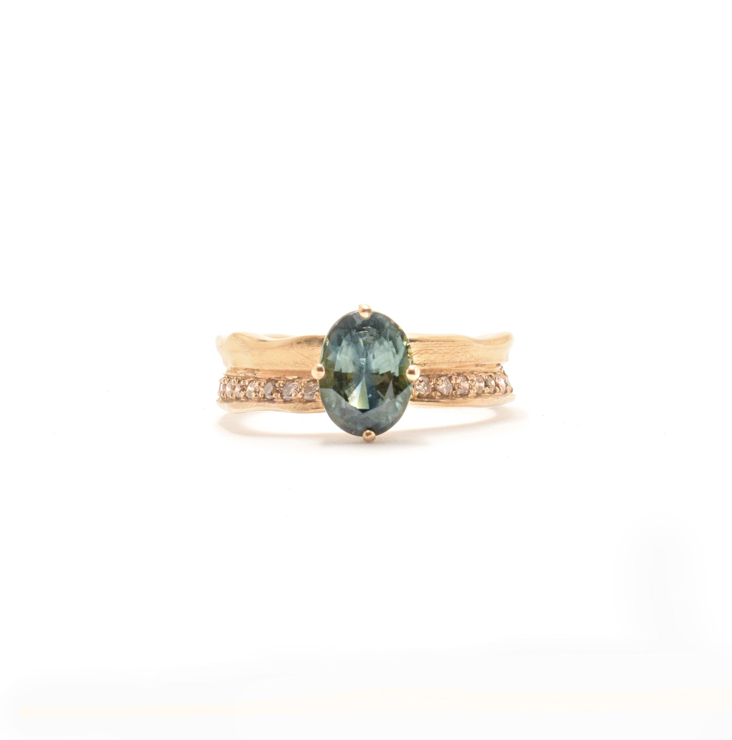 Escarpment No.2 featuring Oval Teal Sapphire