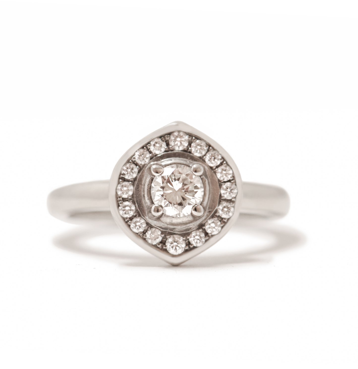 Marquise Halo Ring featuring Natural Diamonds