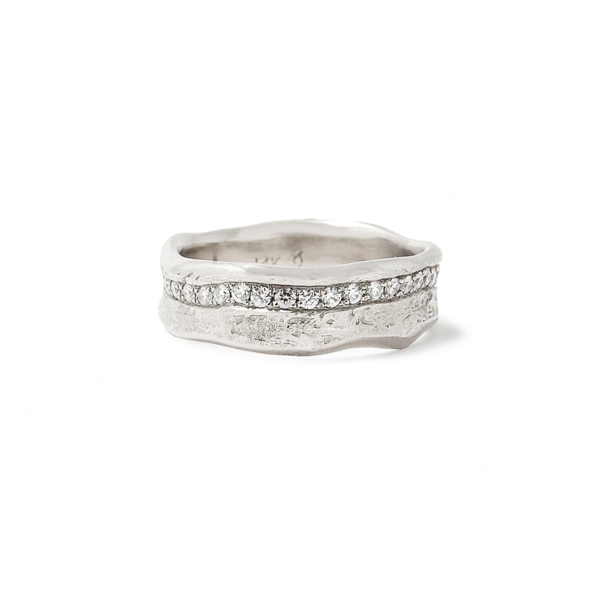 White Gold Diamond Shoreline Ring