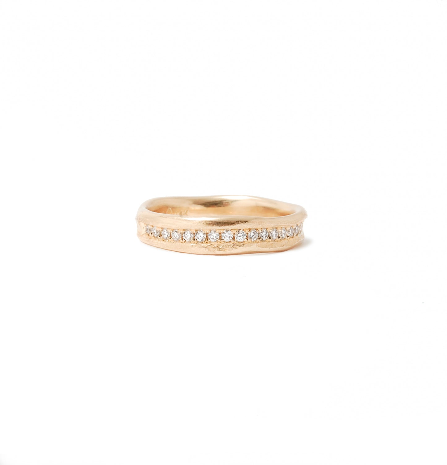 Yellow Gold Diamond Shoreline Band