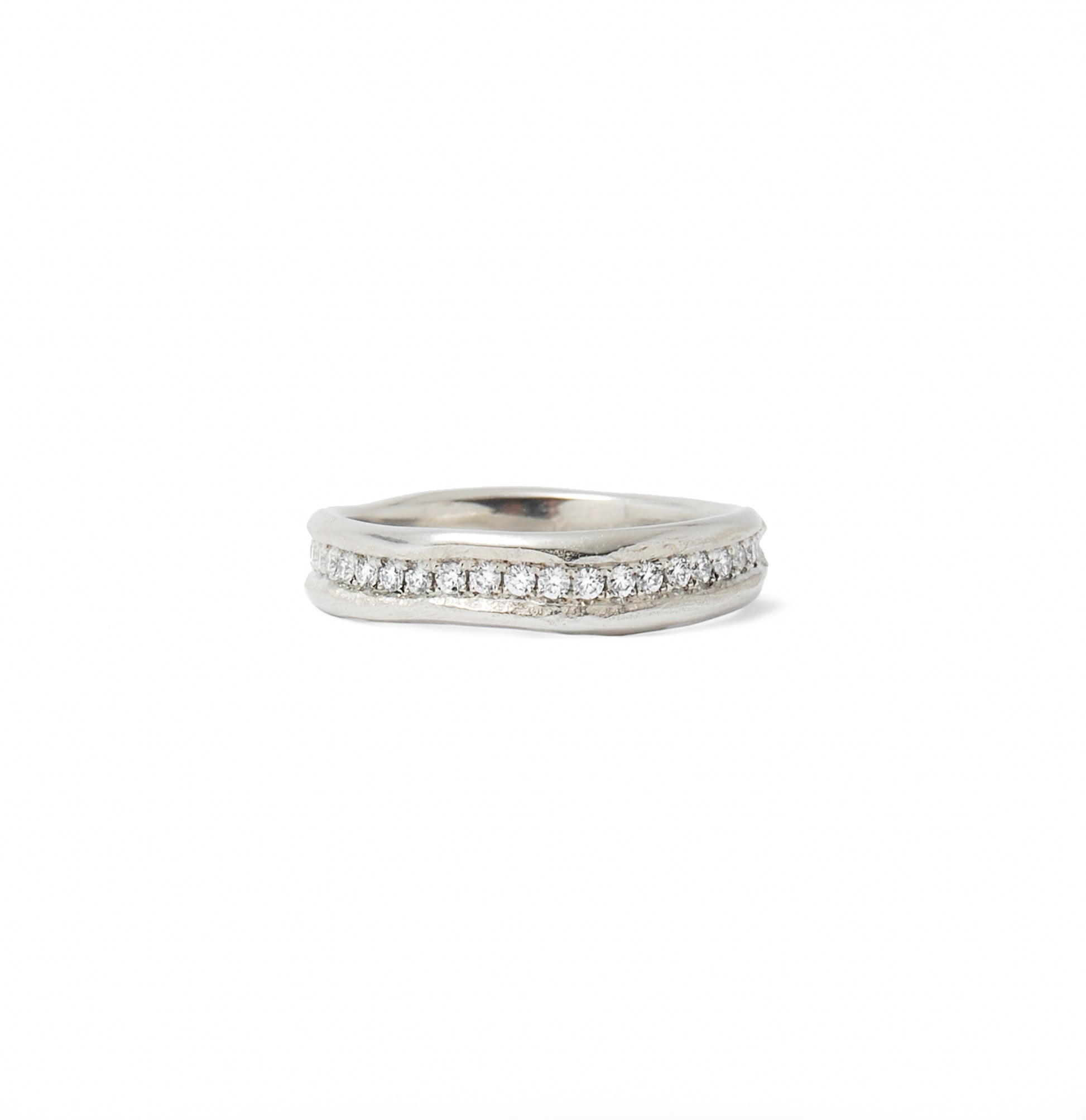 White Gold Diamond Shoreline Band