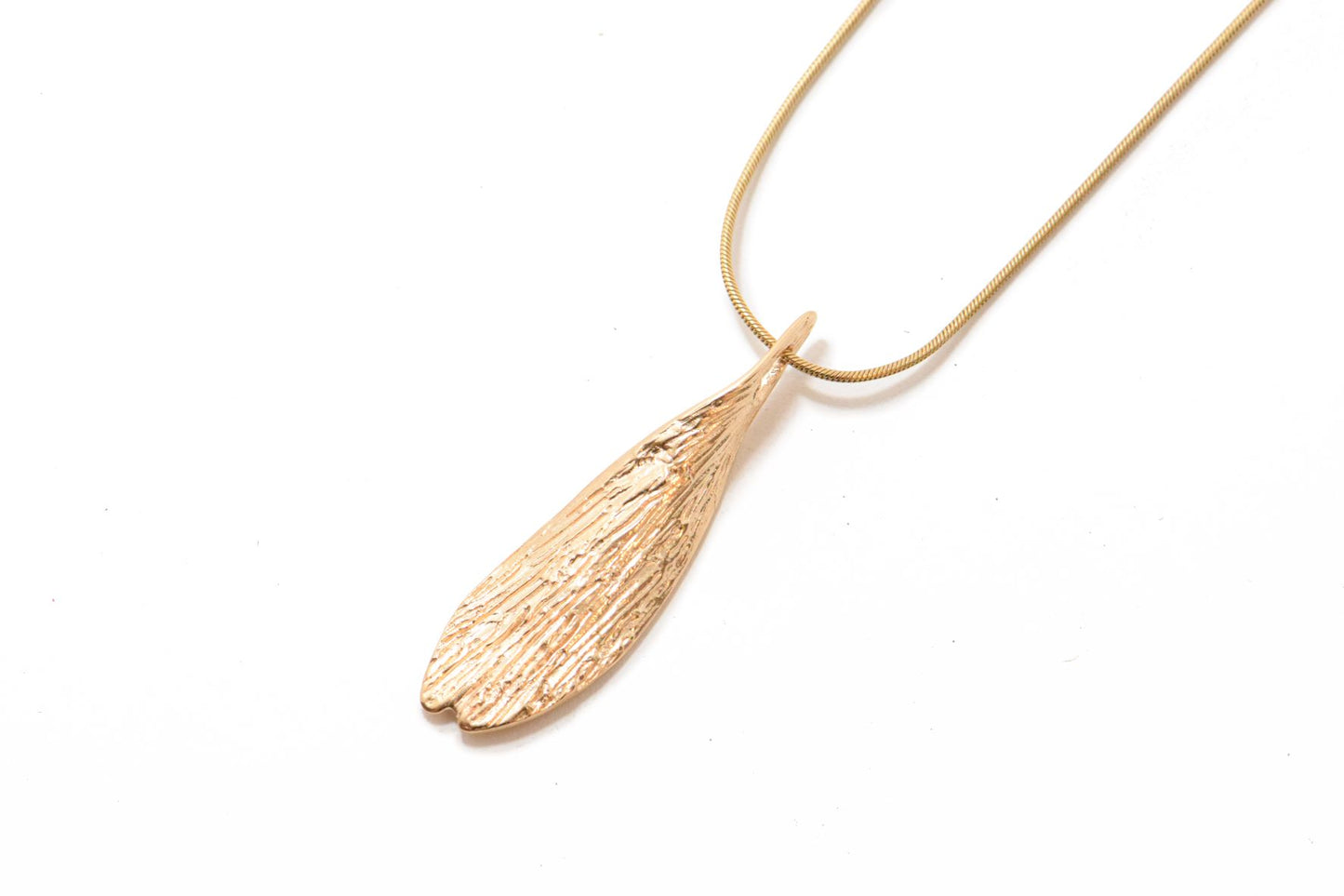 Twisted Dew Drop Pendant- 14k yellow gold