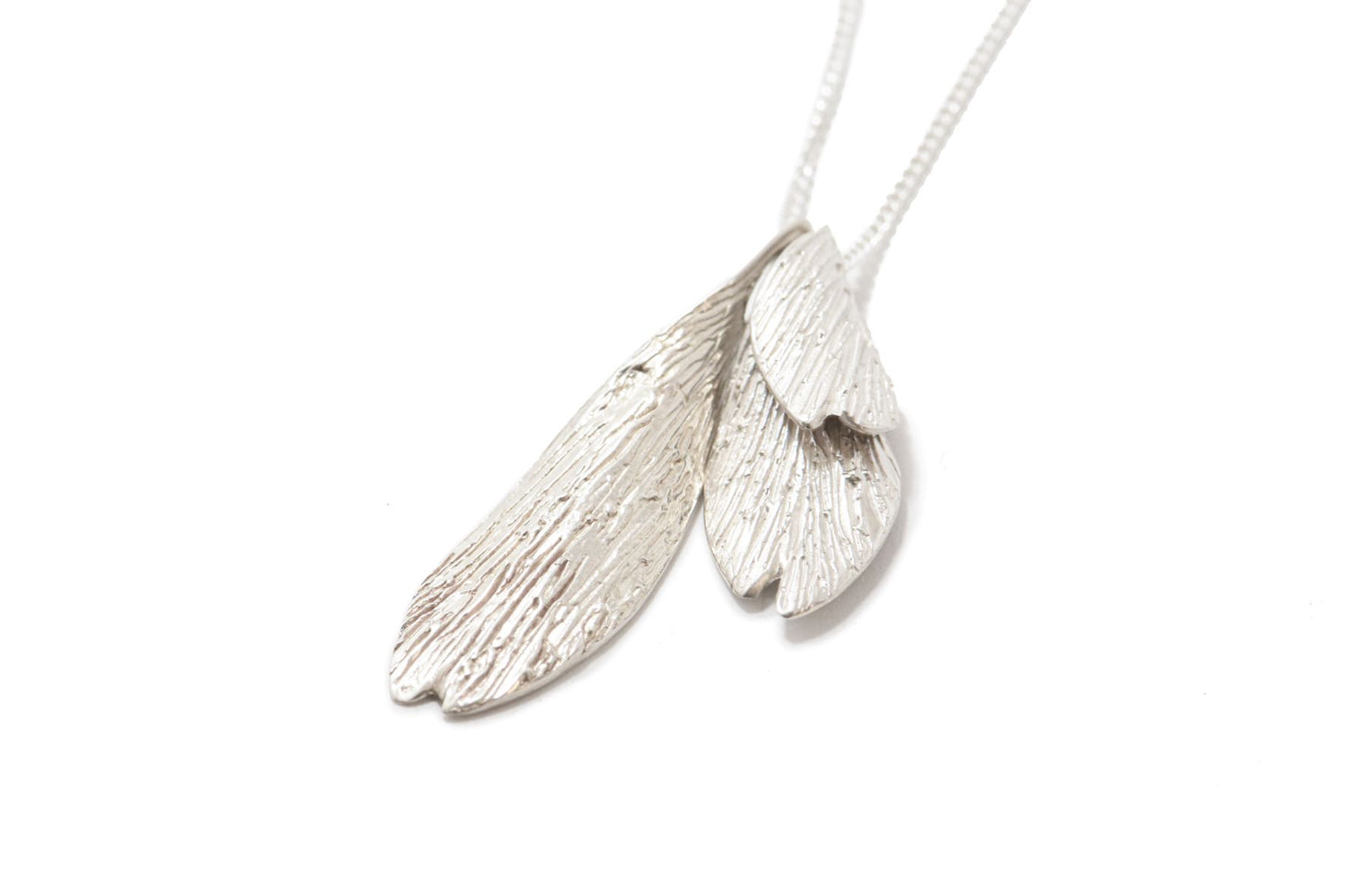 Twisted Dew Drop Pendant - silver