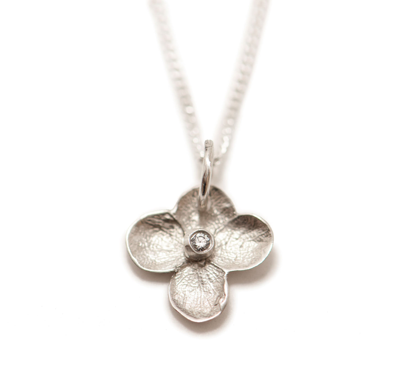 Hydrangea Diamond Pendant