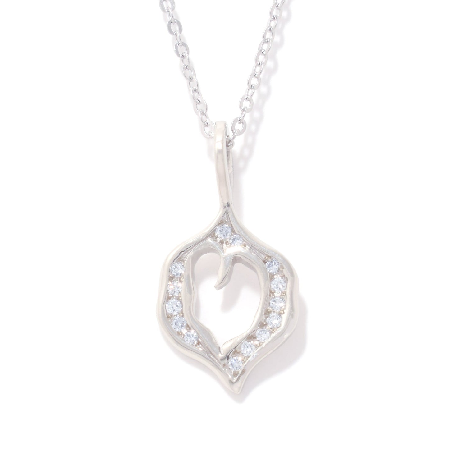 White Gold Quarry Love Pendant