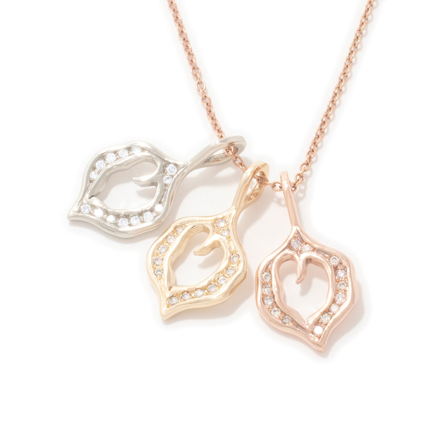 White Gold Quarry Love Pendant
