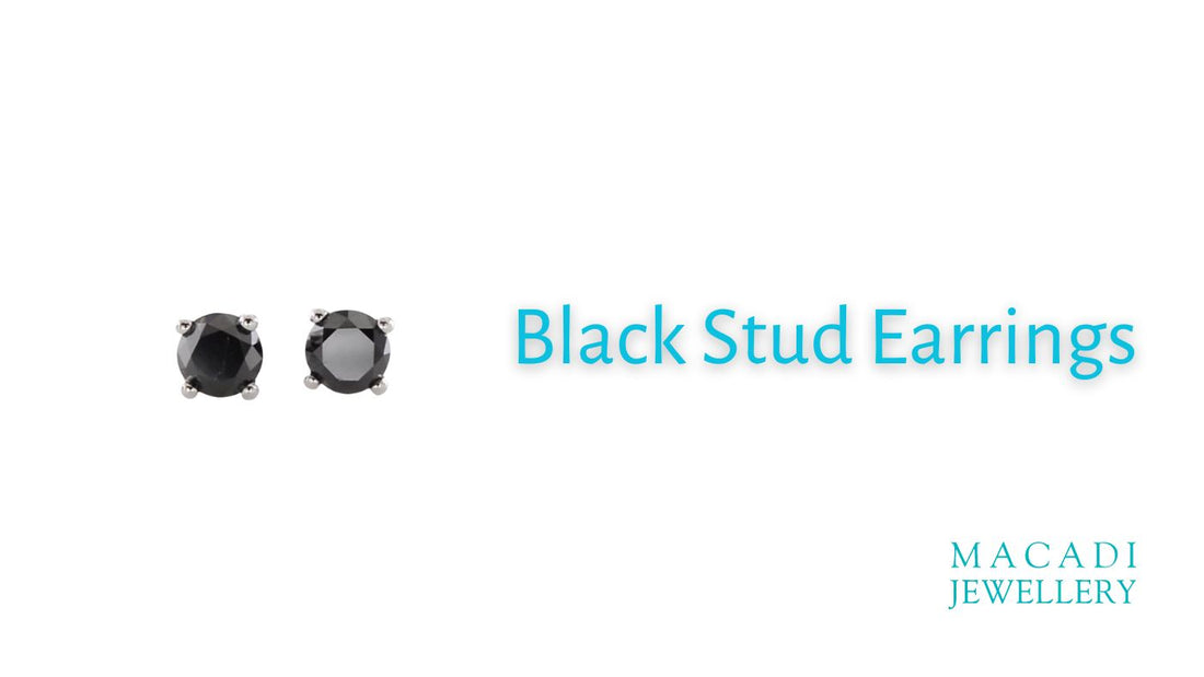 Black Stud Earrings