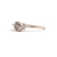 14k white gold featuring 0.86ct Champagne Salt + Pepper Round Brilliant Cut Diamond