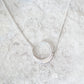 Silver Escarpment Crescent Necklace