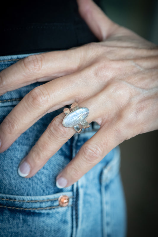 Moonstone Escarpment Ring
