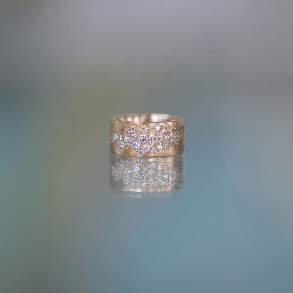 14k Cascade Lab Diamond Ring