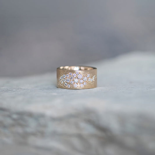 14k Cascade Lab Diamond Ring