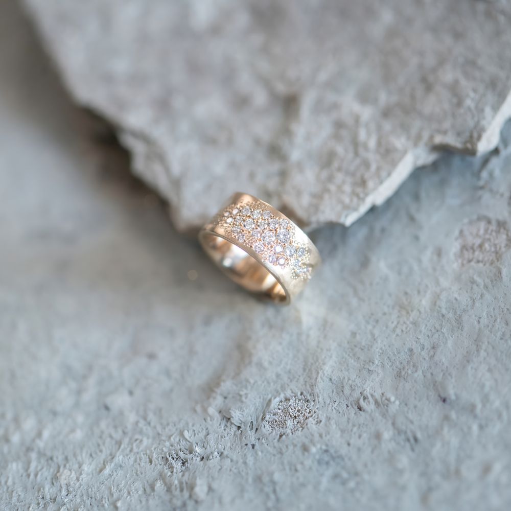 14k Cascade Lab Diamond Ring