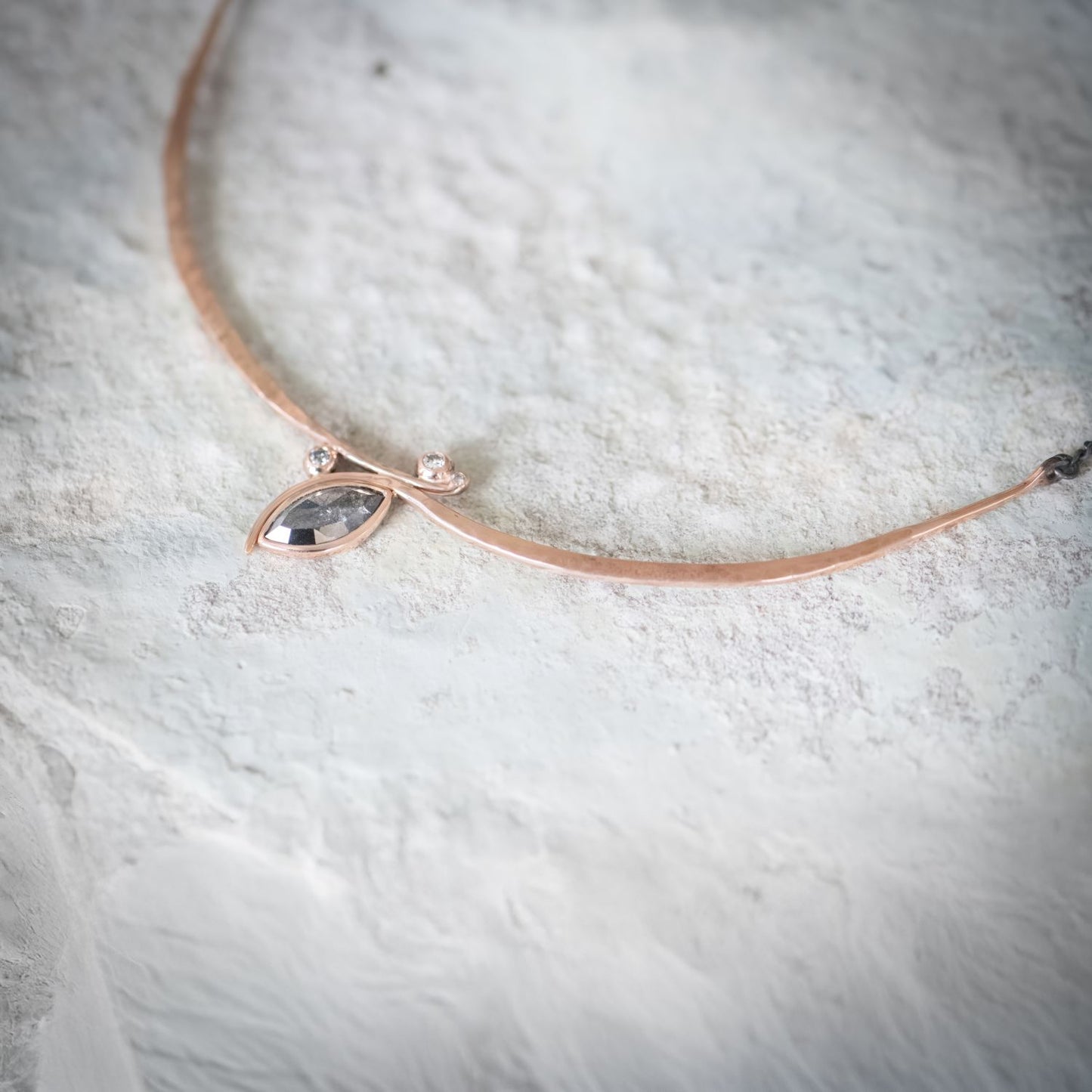 Shoreline Collar Salt + Pepper Diamond