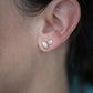 14k facet stud lab diamond