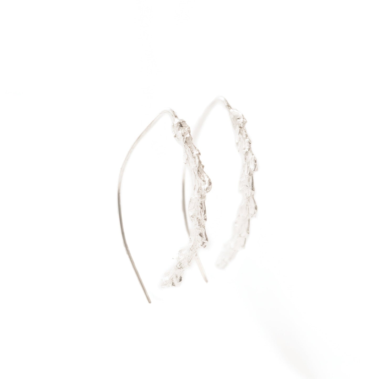 Silver Cedar wishbone earrings