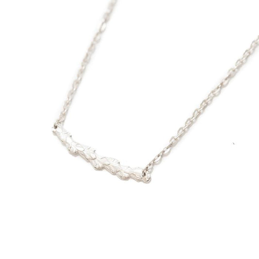 Silver Cedar Bar Necklace