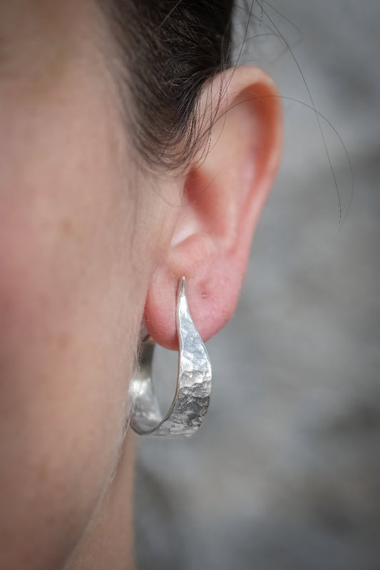 Rocky Shore Large Teardrop Hoops