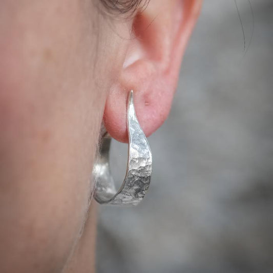 Rocky Shore Large Teardrop Hoops