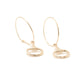 14k Snaffle  Hoop Earrings