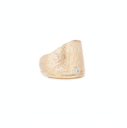 Maple Key Ring 14k Diamond