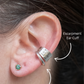 Silver Escarpment Ear Cuff