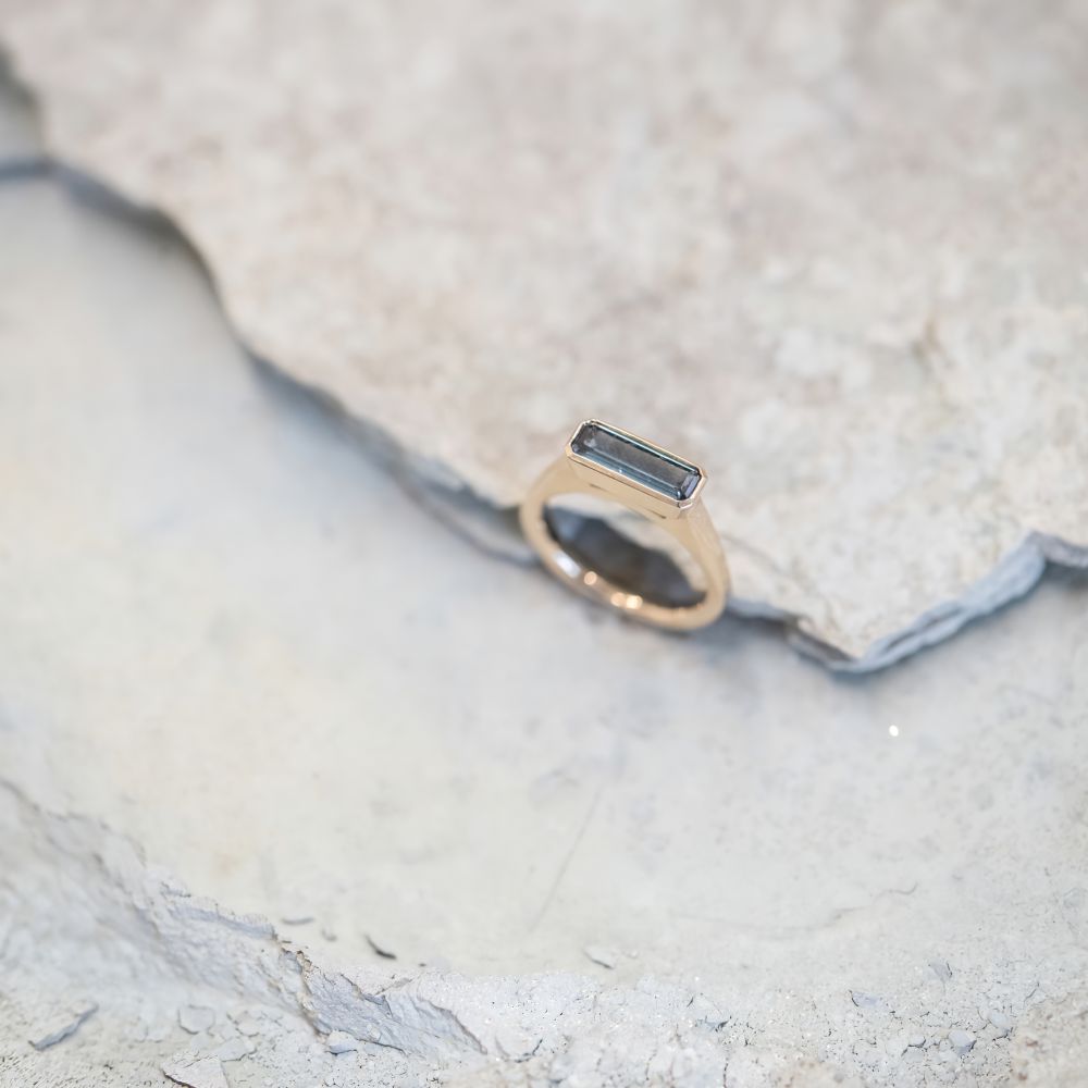 10k Ridge Tourmaline Ring