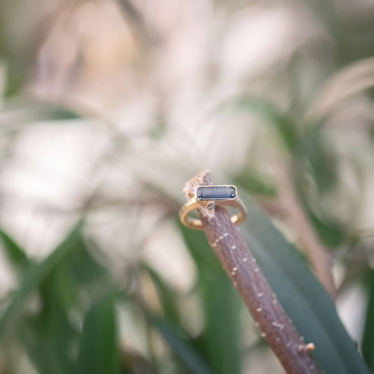 10k Ridge Tourmaline Ring
