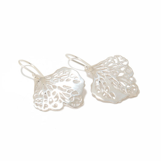 Hydrangea silhouette earrings