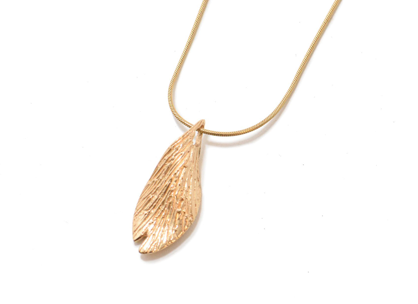 Twisted Dew Drop Pendant- 14k yellow gold