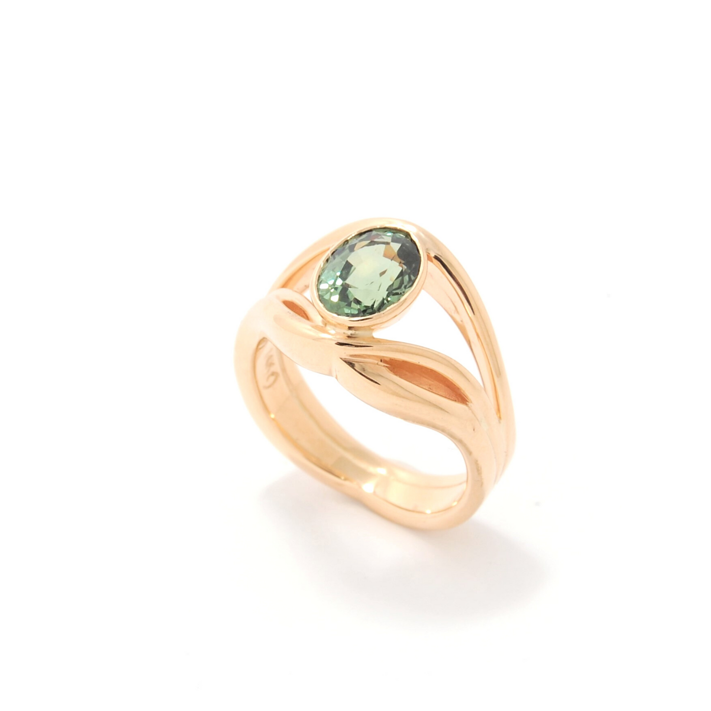 Adrift Ring featuring a Green Sapphire