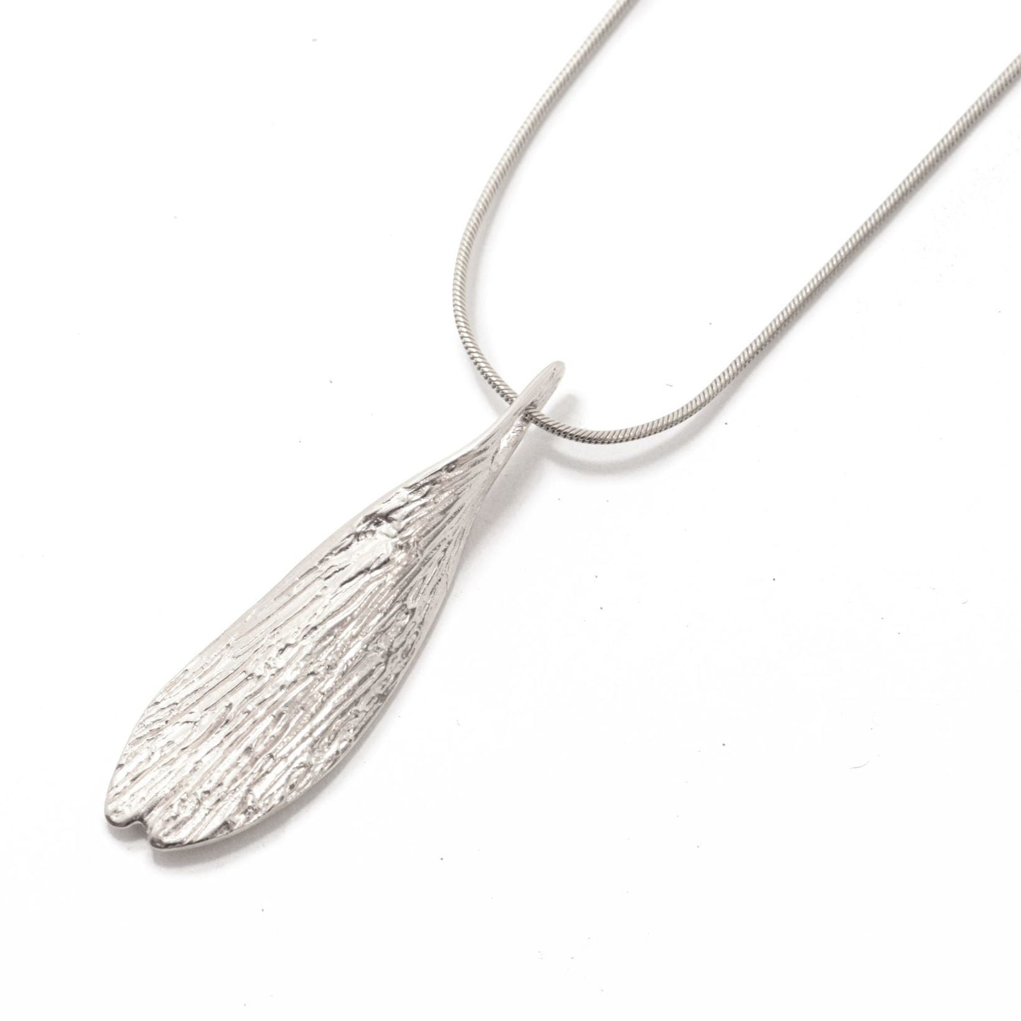 Twisted Dew Drop Pendant - silver
