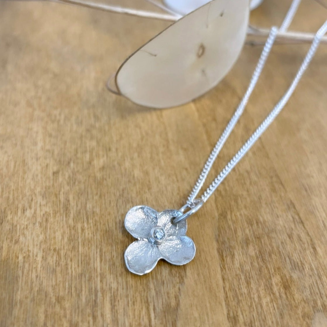 Hydrangea Diamond Pendant