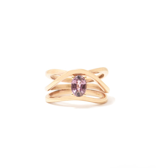 Adrift Ring featuring a Mauve Sapphire