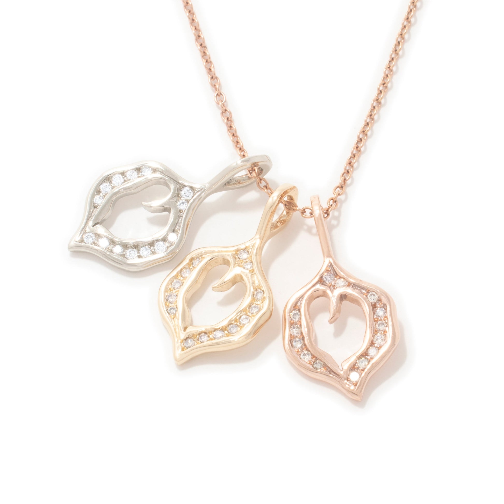 Rose Gold Quarry Love Pendant