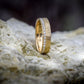 Yellow Gold Straight Edge Shoreline Ring