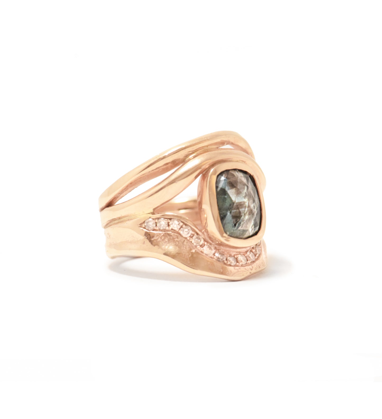 Escarpment Ring featuring a Green Sapphire